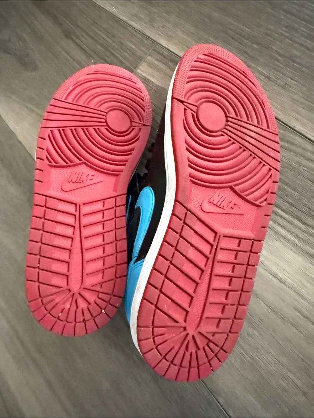 Nike Women’s Air Jordan Low-Top Sneakers in Red, Black & Blue-size 9.5